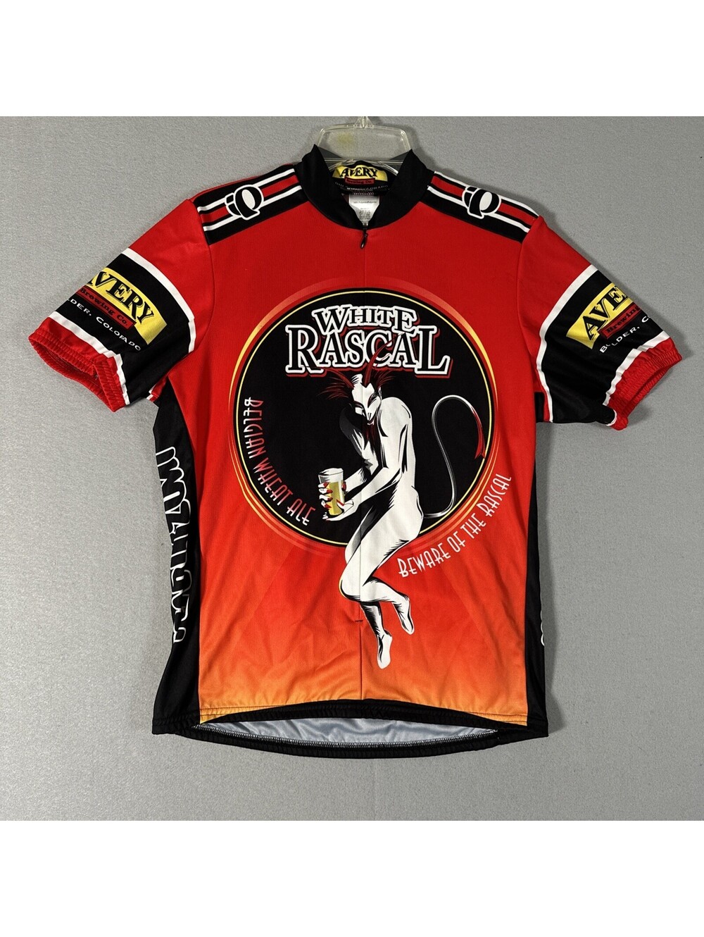 Vintage Pearl Izumi Cycling Jersey Medium White Rascal Made USA